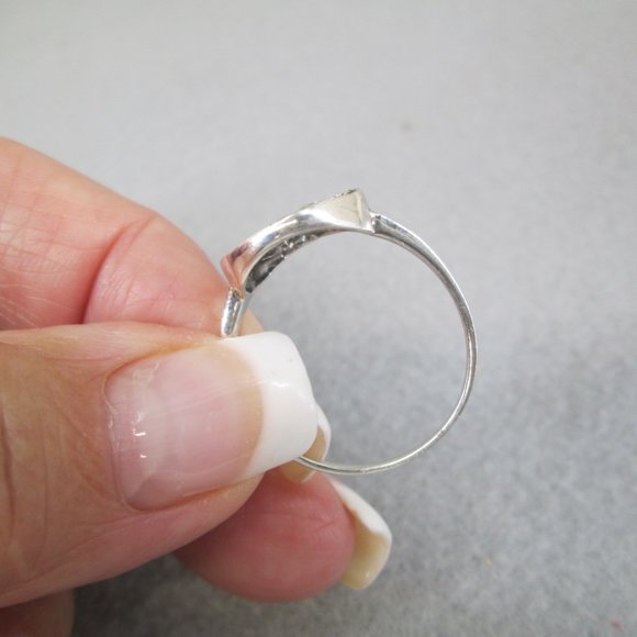 Sterling Silver Coconut Palm Tree and Crescent Moon ring>925 Palm Tree ring - Picture 4 of 7